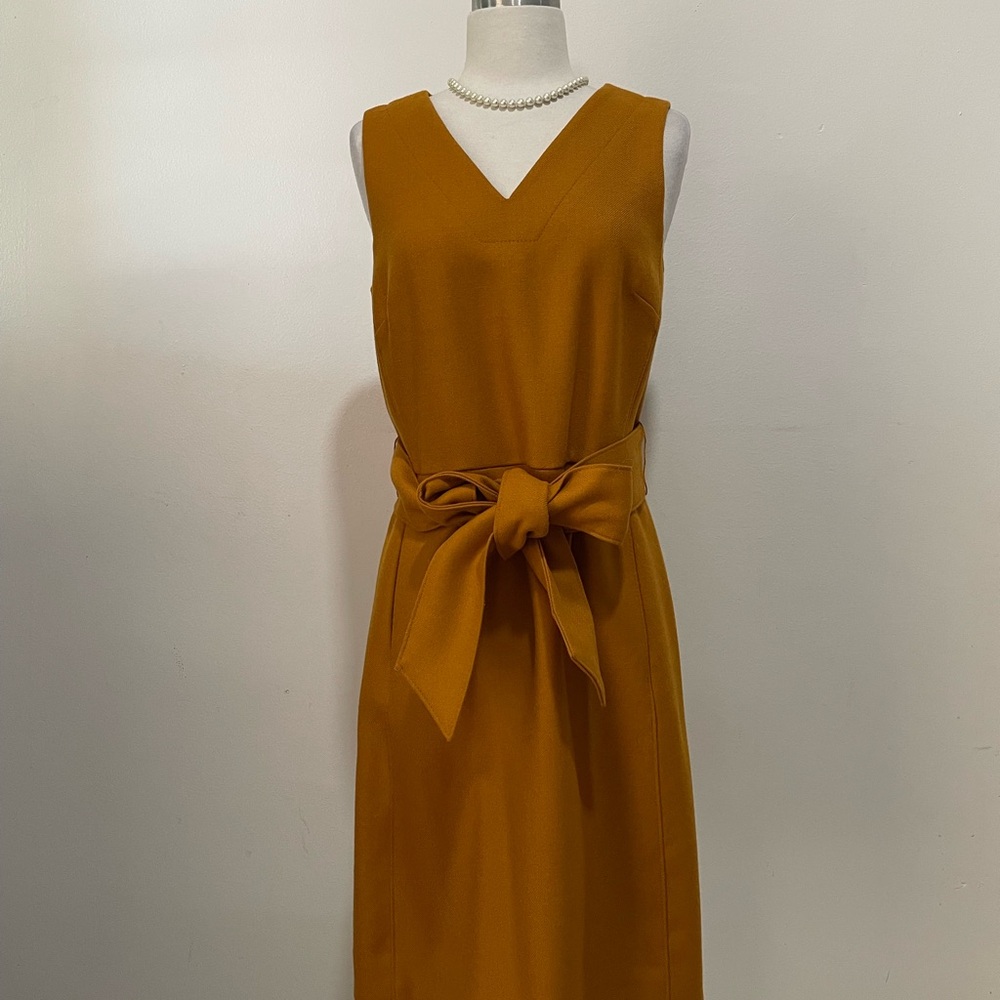 J. Crew v neck double serge wool dress